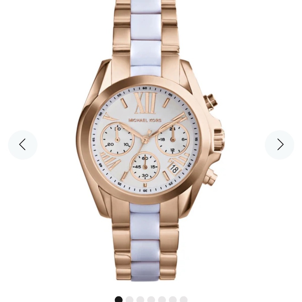 Michael Kors Rose Gold and White Women's Watch - Picture 4 of 4